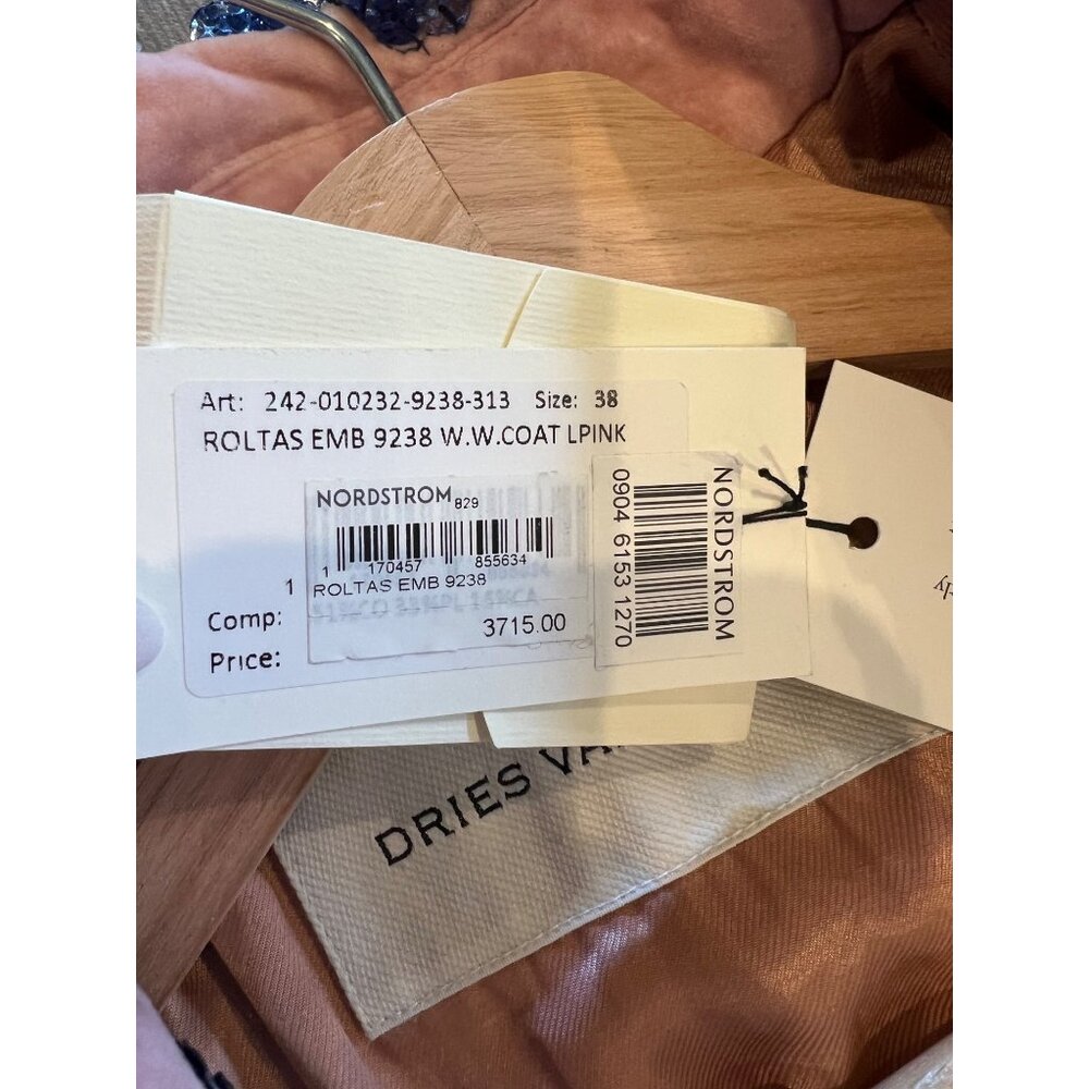 DRIES VAN NOTENBelted sequin-embellished cotton-blend terry coat Size IT 38/ US - Picture 14 of 15